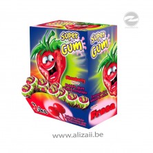 Jake "Super Gum" lollipops with the taste of wild strawberry 100pcs